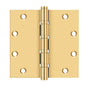 Deltana - 5'' x 5'' Square Hinges, Ball Bearings - PVD Polished Brass