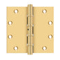 Deltana - 5'' x 5'' Square Hinges, Ball Bearings - PVD Polished Brass