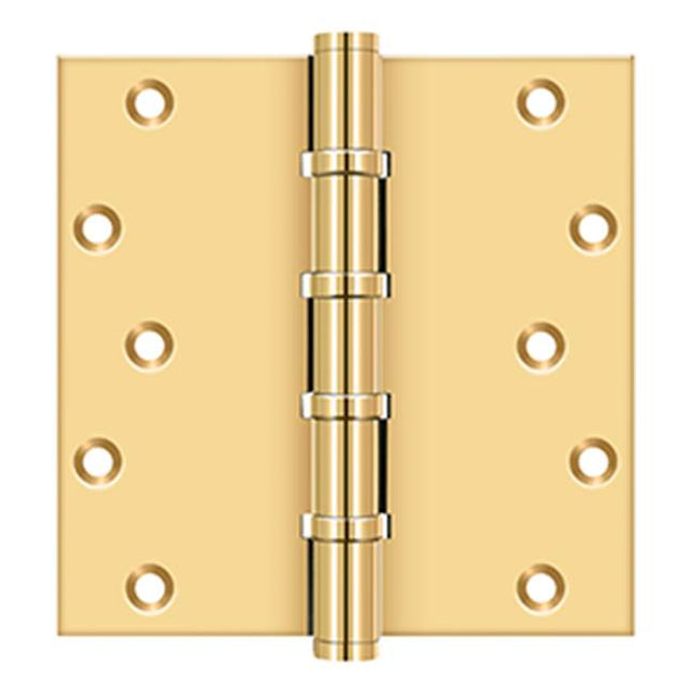 Deltana - 6'' x 6'' Square Hinges, Ball Bearings - PVD Polished Brass