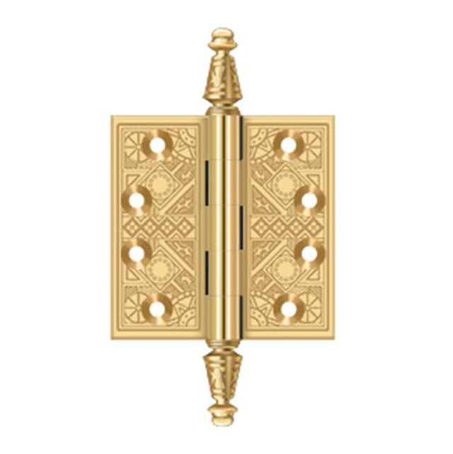Deltana - 3-1/2'' x 3-1/2'' Square Hinges - PVD Polished Brass