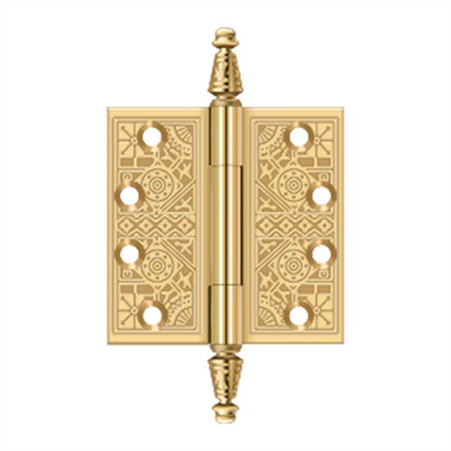 Deltana - 4'' x 4'' Square Hinges - PVD Polished Brass