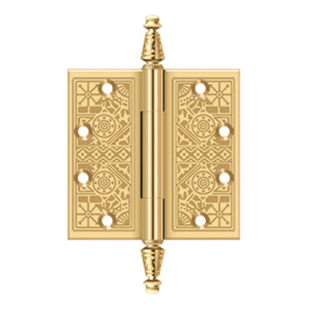 Deltana - 4-1/2'' x 4-1/2'' Square Hinges - PVD Polished Brass