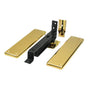 Deltana - Spring Hinge, Double Action w/ Solid Brass Cover Plates - PVD Polished Brass