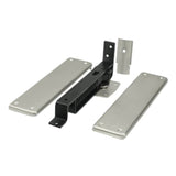Deltana - Spring Hinge, Double Action w/ Solid Brass Cover Plates - Brushed Nickel