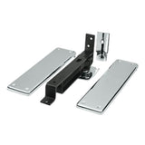 Deltana - Spring Hinge, Double Action w/ Solid Brass Cover Plates - Polished Chrome