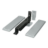 Deltana - Spring Hinge, Double Action w/ Solid Brass Cover Plates - Brushed Chrome