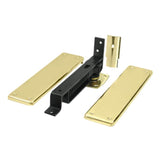 Deltana - Spring Hinge, Double Action w/ Solid Brass Cover Plates - Polished Brass