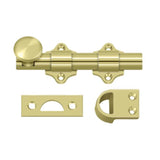 Deltana - 4'' Dutch Door Bolt, HD - Polished Brass