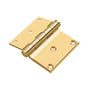 Deltana - 3'' x 3-1/2'' Half Surface Hinge - PVD Polished Brass