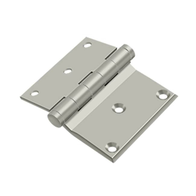 Deltana - 3'' x 3-1/2'' Half Surface Hinge - Brushed Nickel