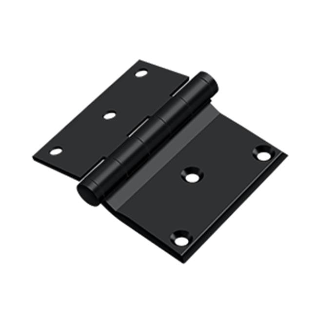 Deltana - 3'' x 3-1/2'' Half Surface Hinge - Paint Black