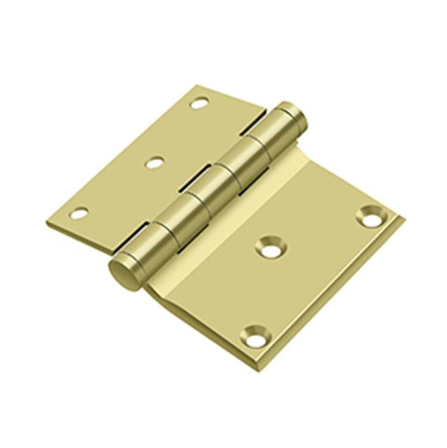 Deltana - 3'' x 3-1/2'' Half Surface Hinge - Polished Brass