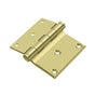 Deltana - 3'' x 3-1/2'' Half Surface Hinge - Polished Brass