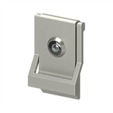 Deltana - Modern Door Knocker, UL Listed Viewer, Solid Brass - Brushed Nickel
