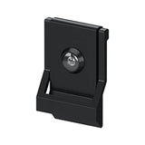 Deltana - Modern Door Knocker, UL Listed Viewer, Solid Brass - Paint Black