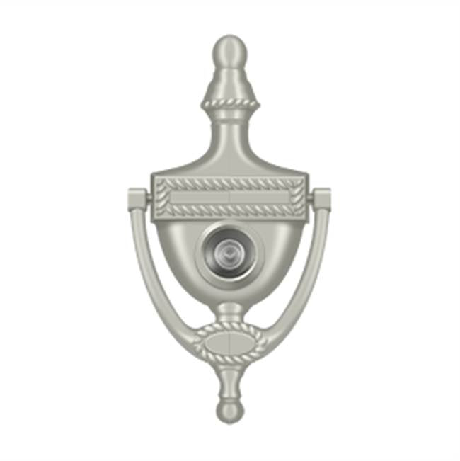 Deltana - Door Knocker-Viewer, Victorian Rope - Brushed Nickel