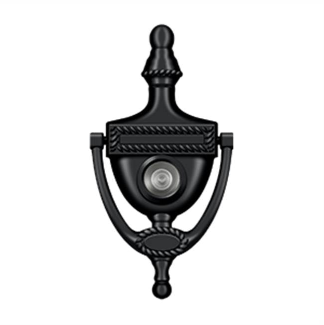 Deltana - Door Knocker-Viewer, Victorian Rope - Paint Black
