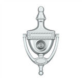 Deltana - Door Knocker-Viewer, Victorian Rope - Polished Chrome