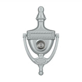 Deltana - Door Knocker-Viewer, Victorian Rope - Brushed Chrome