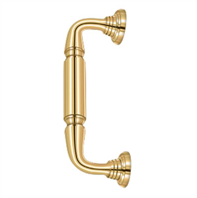 Deltana - Door Pull w/ Rosette, 8'' - PVD Polished Brass