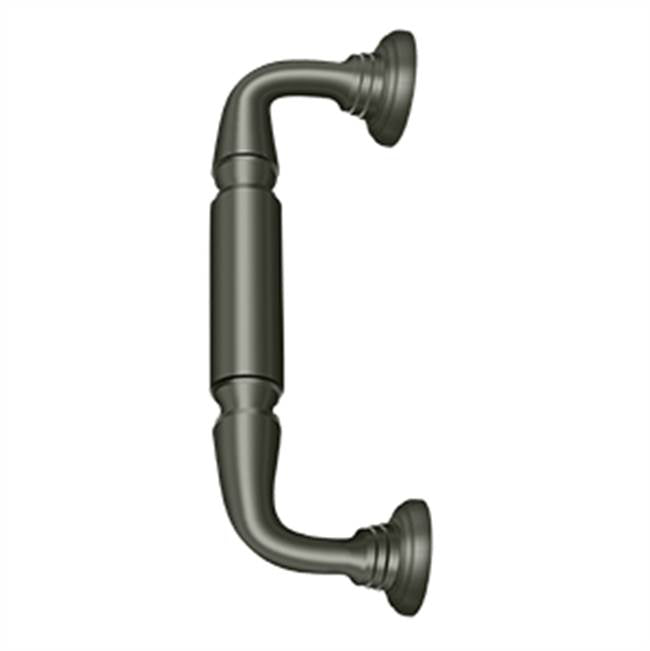 Deltana - Door Pull w/ Rosette, 8'' - Antique Nickel