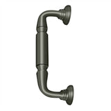 Deltana - Door Pull w/ Rosette, 8'' - Antique Nickel