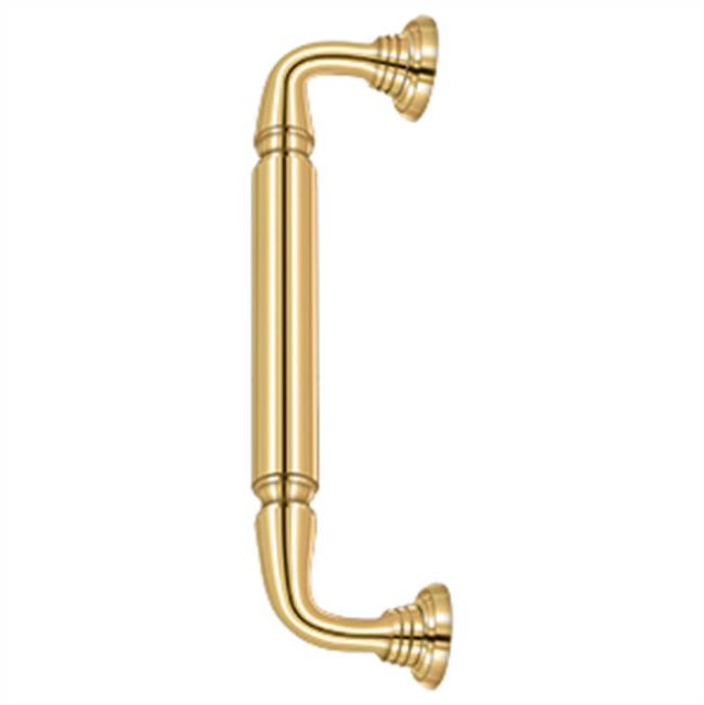 Deltana - Door Pull w/ Rosette, 10'' - PVD Polished Brass
