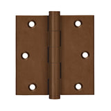 Deltana - 3-1/2'' x 3-1/2'' Square Hinges - Bronze Rust