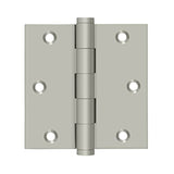 Deltana - 3-1/2'' x 3-1/2'' Square Hinge - Brushed Nickel
