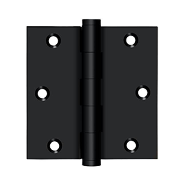 Deltana - 3-1/2'' x 3-1/2'' Square Hinge, Residential - Paint Black