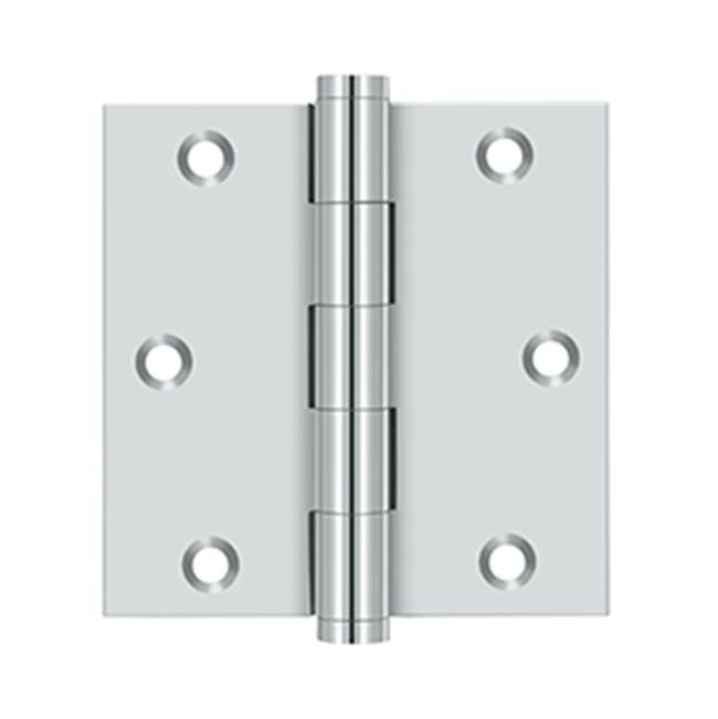 Deltana - 3-1/2'' x 3-1/2'' Square Hinge, Residential - Polished Chrome
