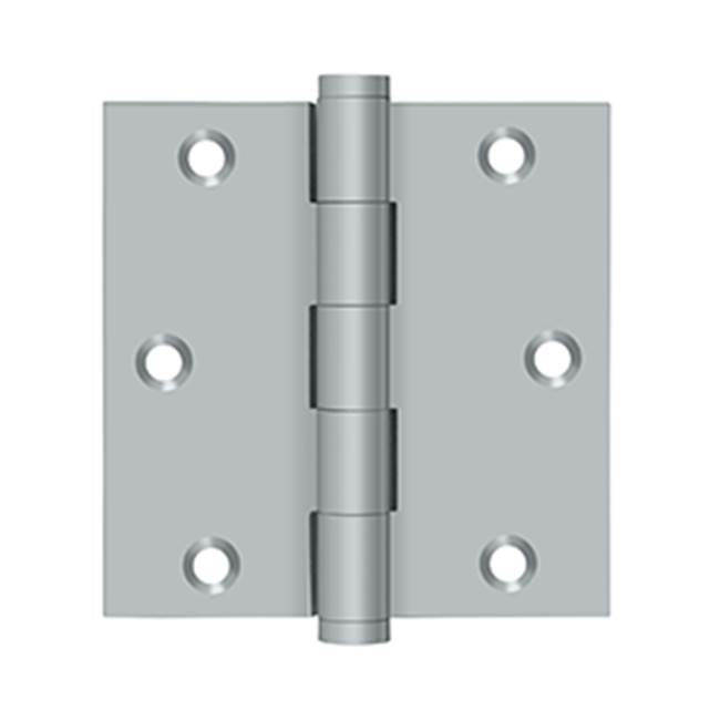 Deltana - 3-1/2'' x 3-1/2'' Square Hinge, Residential - Brushed Chrome