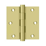 Deltana - 3-1/2'' x 3-1/2'' Square Hinge, Residential - Polished Brass