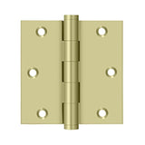 Deltana - 3-1/2'' x 3-1/2'' Square Hinge, Residential - Unlacquered Brass