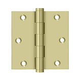 Deltana - 3-1/2'' x 3-1/2'' Square Hinge - Unlacquered Brass