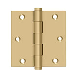 Deltana - 3-1/2'' x 3-1/2'' Square Hinge - Brushed Brass