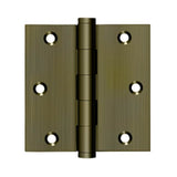 Deltana - 3-1/2'' x 3-1/2'' Square Hinge - Antique Brass