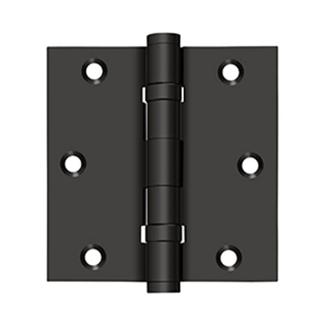 Deltana - 3-1/2'' x 3-1/2'' Square Hinge, Ball Bearings - Oil-rubbed Bronze