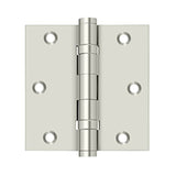 Deltana - 3-1/2'' x 3-1/2'' Square Hinge, Ball Bearings - Polished Nickel
