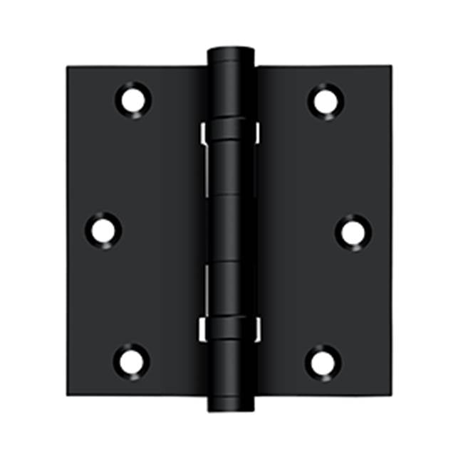 Deltana - 3-1/2'' x 3-1/2'' Square Hinge, Ball Bearings - Paint Black