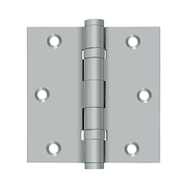 Deltana - 3-1/2'' x 3-1/2'' Square Hinge, Ball Bearings - Brushed Chrome