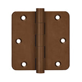 Deltana - 3-1/2'' x 3-1/2'' x 1/4'' Radius Hinges - Bronze Rust