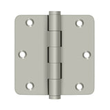 Deltana - 3-1/2'' x 3-1/2'' x 1/4'' Radius Hinges - Brushed Nickel