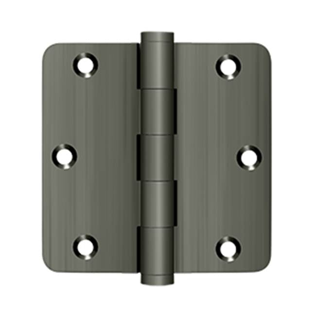 Deltana - 3-1/2'' x 3-1/2'' x 1/4'' Radius Hinges - Antique Nickel