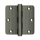 Deltana - 3-1/2'' x 3-1/2'' x 1/4'' Radius Hinges - Antique Nickel
