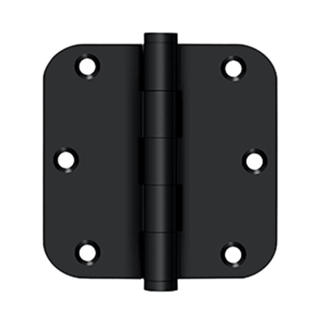 Deltana - 3-1/2'' x 3-1/2'' x 1/4'' Radius Hinge, Residential - Paint Black
