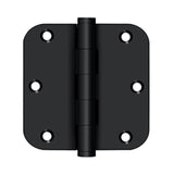Deltana - 3-1/2'' x 3-1/2'' x 1/4'' Radius Hinge, Residential - Paint Black