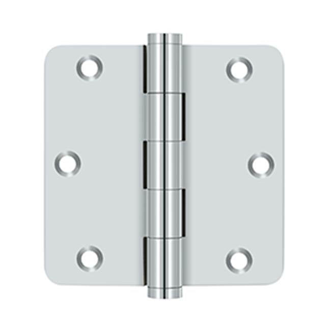 Deltana - 3-1/2'' x 3-1/2'' x 1/4'' Radius Hinges - Polished Chrome