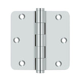 Deltana - 3-1/2'' x 3-1/2'' x 1/4'' Radius Hinges - Polished Chrome