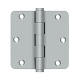 Deltana - 3-1/2'' x 3-1/2'' x 1/4'' Radius Hinge, Residential - Brushed Chrome